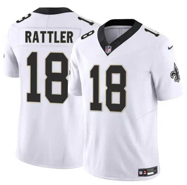 Men & Women & Youth New Orleans Saints #18 Spencer Rattler White F.U.S.E. Vapor Limited Football Stitched Jersey->new england patriots->NFL Jersey